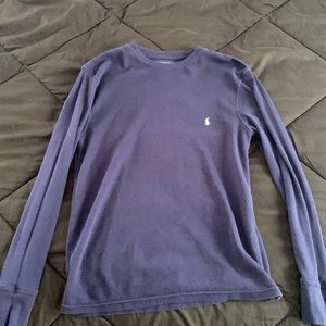 Long sleeve polo(navy blue)